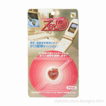 Apple-shaped EM/SAR Emission Radiation Shield Stickers for Cellphones, Sized 23 x 20mm